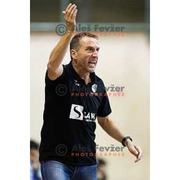 Peter Micovic, head coach of Koper 2013 during handball match between Maribor Branik and Koper 2013, played in Dvorana Tabor, Maribor, Slovenia on September 13, 2018