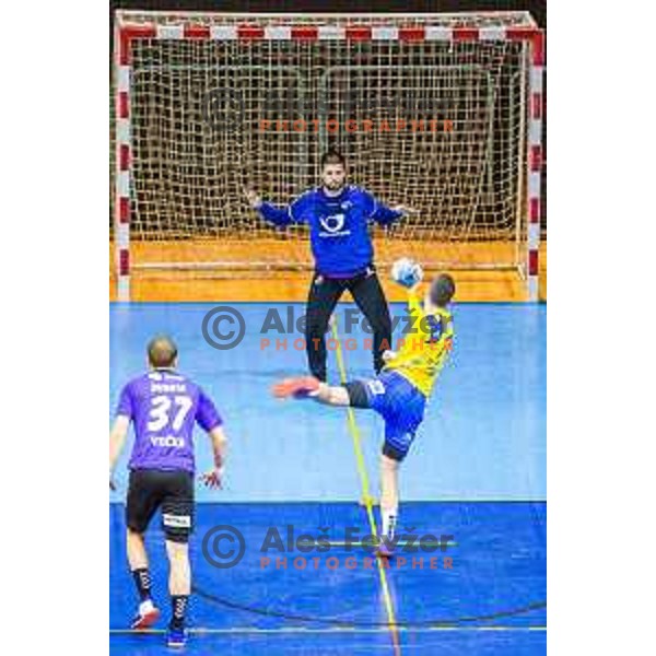 Marin Durica in action during handball match between Maribor Branik and Koper 2013, played in Dvorana Tabor, Maribor, Slovenia on September 13, 2018