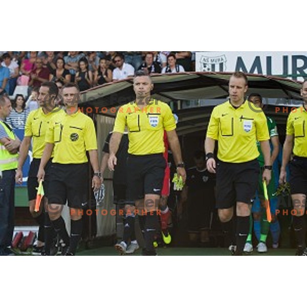 referee Damir Skomina in action during Prva liga Telekom Slovenije football match between Mura and Olimpija, Fazanerija, Murska Sobota, Slovenia on September 16, 2018