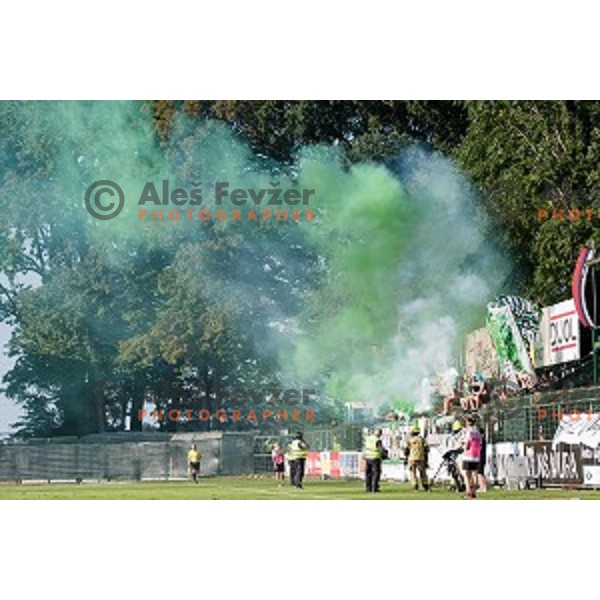 Green Dragons in action during Prva liga Telekom Slovenije football match between Mura and Olimpija, Fazanerija, Murska Sobota, Slovenia on September 16, 2018