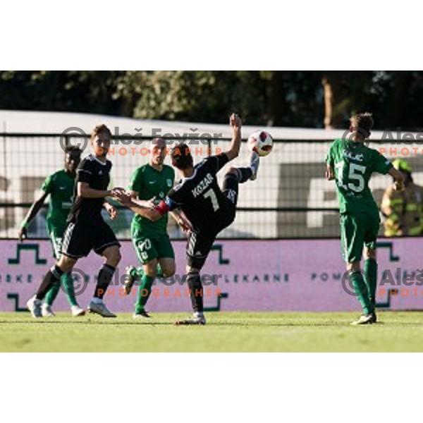 Alen Kozar in action during Prva liga Telekom Slovenije football match between Mura and Olimpija, Fazanerija, Murska Sobota, Slovenia on September 16, 2018
