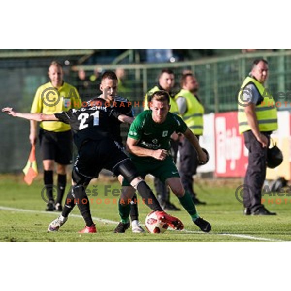 Matic Crnic in action during Prva liga Telekom Slovenije football match between Mura and Olimpija, Fazanerija, Murska Sobota, Slovenia on September 16, 2018