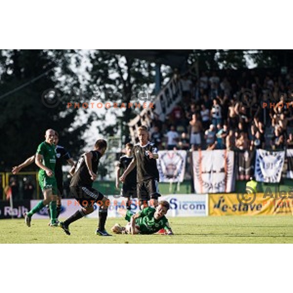 Asmir Suljic in action during Prva liga Telekom Slovenije football match between Mura and Olimpija, Fazanerija, Murska Sobota, Slovenia on September 16, 2018
