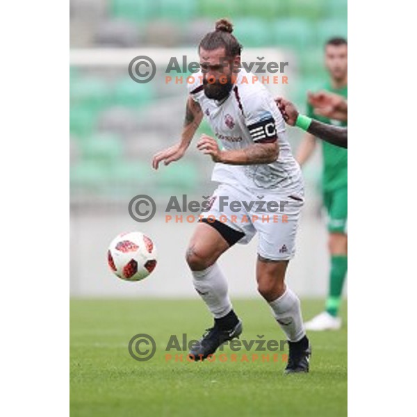 Luka Majcen in action during Slovenian Cup 2018- 2019 football match between Olimpija and Triglav in SRC Stozice, Ljubljana on September 20, 2018