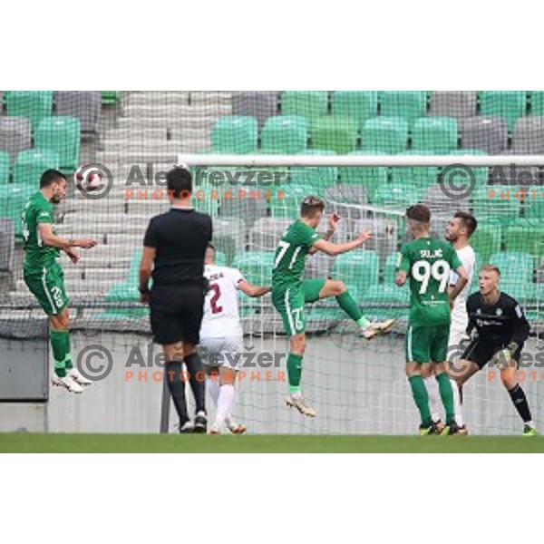 in action during Slovenian Cup 2018- 2019 football match between Olimpija and Triglav in SRC Stozice, Ljubljana on September 20, 2018