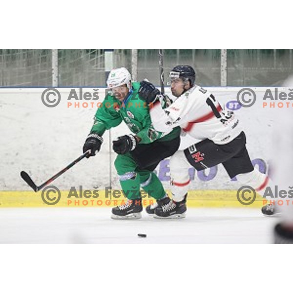 Ales Kranjc of SZ Olimpija in action during Alps League ice-hockey match between SZ Olimpija and Milano Rossoblu in Tivoli Hall, Ljubljana, Slovenia on September 23, 2018