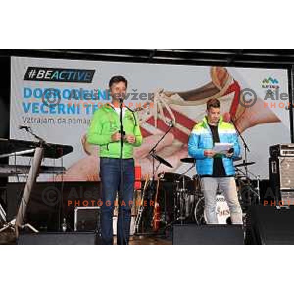 Charity night run at Congress Square in Ljubljana, Slovenia on September 28, 2018