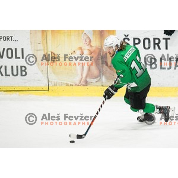 Janez Orehek in action during Alps league ice hockey match between HK SZ Olimpija and Rittner Buam , Tivoli hall, Ljubljana, Slovenia on September 29, 2018