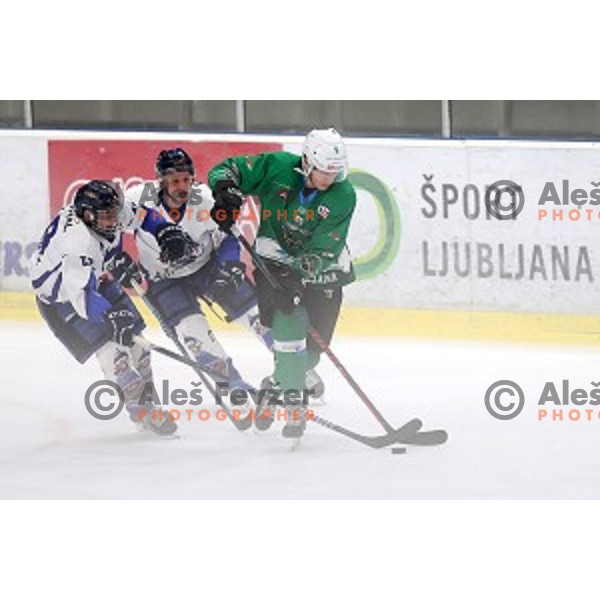 of SZ Olimpija in action during National League ice-hockey match between SZ Olimpija and Bled in Tivoli Hall, Ljubljana, Slovenia on October 8, 2018