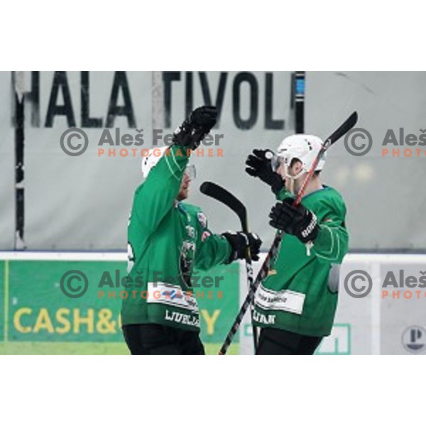 Ales Music of SZ Olimpija in action during Alps League ice-hockey match between SZ Olimpija and Asiago in Tivoli Hall, Ljubljana, Slovenia on October 20, 2018