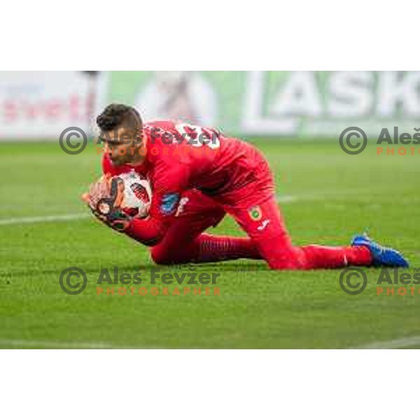 Ajdin Mulalic of Domzale in action during soccer match between Maribor and Domzale, Round 1 of Slovenian Cup 2018/19 quarterfinal, played in Ljudski vrt, Maribor, Slovenia on October 23, 2018