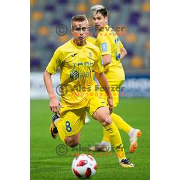 Nermin Hodzic in action during soccer match between Maribor and Domzale, Round 1 of Slovenian Cup 2018/19 quarterfinal, played in Ljudski vrt, Maribor, Slovenia on October 23, 2018