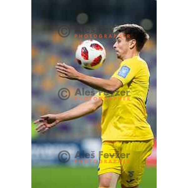 Gregor Sikosek in action during soccer match between Maribor and Domzale, Round 1 of Slovenian Cup 2018/19 quarterfinal, played in Ljudski vrt, Maribor, Slovenia on October 23, 2018