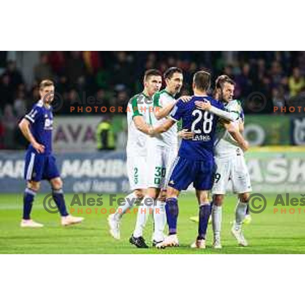 in action during soccer match between Maribor and Olimpija, Round 14 of PLTS 2018/19, played in Ljudki vrt, Maribor, Slovenia on October 27, 2018