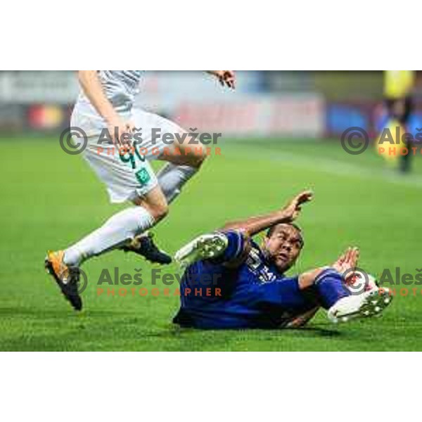 Marcos Tavares in action during soccer match between Maribor and Olimpija, Round 14 of PLTS 2018/19, played in Ljudki vrt, Maribor, Slovenia on October 27, 2018