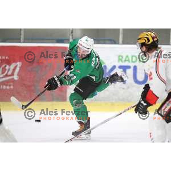 Saso Rajsar of SZ Olimpija in action during Alps League ice-hockey match between SZ Olimpija and Feldkirch in Tivoli Hall, Ljubljana, Slovenia on November 3 ,2018