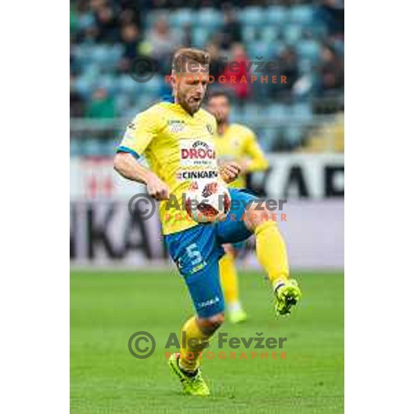 Jure Travner in action during soccer match between Celje and Maribor, Round 15 of PLTS 2018/19, played in Arena Z’dezele, Celje, Slovenia on November 4, 2018