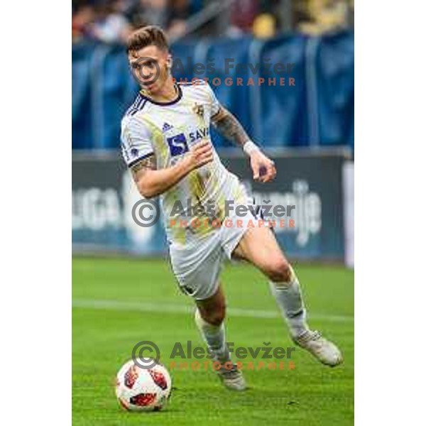 Luka Zahovic in action during soccer match between Celje and Maribor, Round 15 of PLTS 2018/19, played in Arena Z’dezele, Celje, Slovenia on November 4, 2018