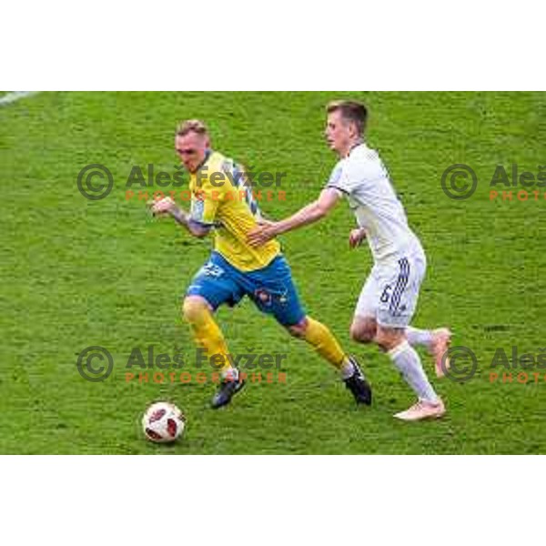 Zan Benedicic, Aleks Pihler in action during soccer match between Celje and Maribor, Round 15 of PLTS 2018/19, played in Arena Z’dezele, Celje, Slovenia on November 4, 2018