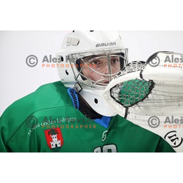 Tilen Spreitzer of SZ Olimpija in action during Alps League ice-hockey match between SZ Olimpija and Feldkirch in Tivoli Hall, Ljubljana, Slovenia on November 3 ,2018