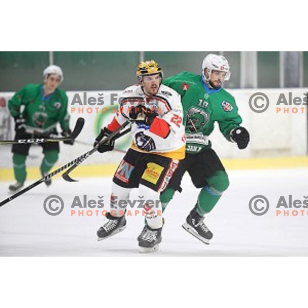 Gal Koren of SZ Olimpija in action during Alps League ice-hockey match between SZ Olimpija and Feldkirch in Tivoli Hall, Ljubljana, Slovenia on November 3 ,2018