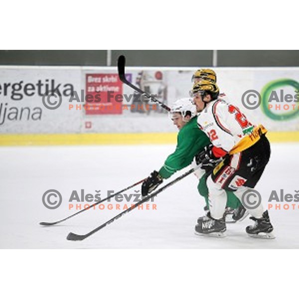 of SZ Olimpija in action during Alps League ice-hockey match between SZ Olimpija and Feldkirch in Tivoli Hall, Ljubljana, Slovenia on November 3 ,2018