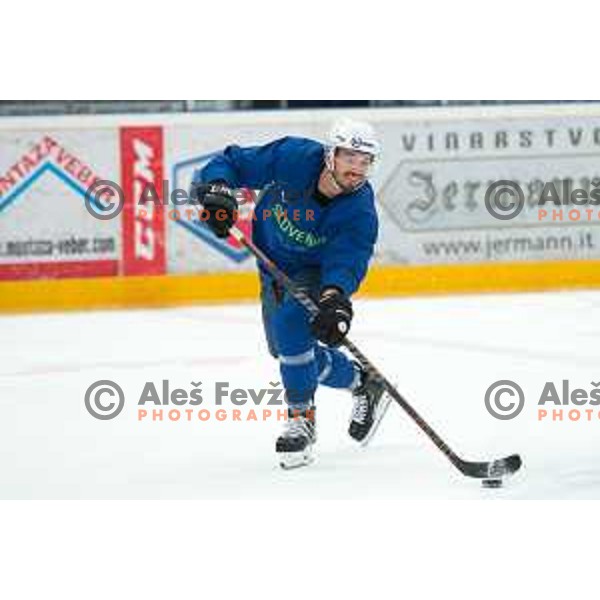 Gregor Koblar of Slovenia ice-hockey team practice during session in Podmezakla Hall, Jesenice on November 6, 2018