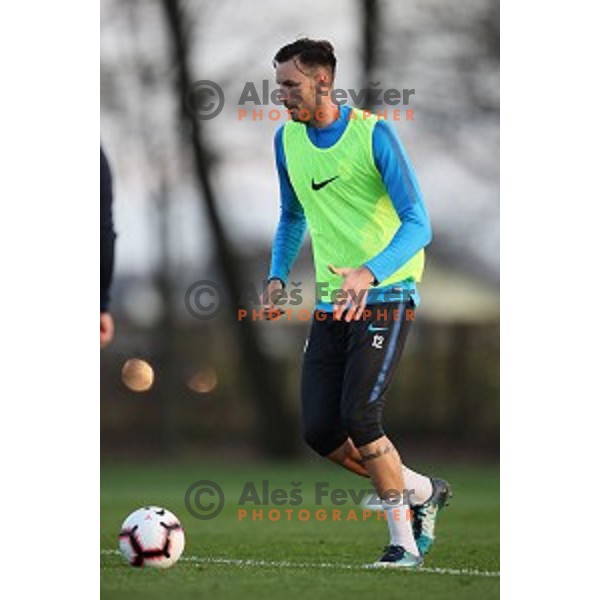 Amir Dervisevic of Slovenia National Football team during practice session in NNC Brdo on November 12, 2018