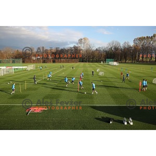 of Slovenia National Football team during practice session in NNC Brdo on November 12, 2018