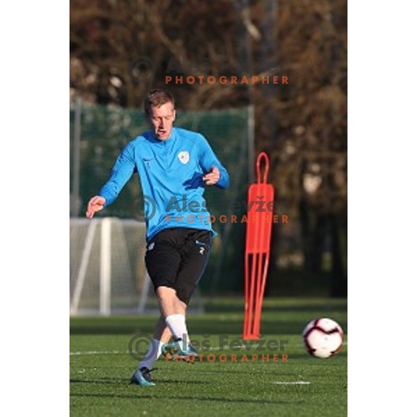 Robert Beric of Slovenia National Football team during practice session in NNC Brdo on November 12, 2018