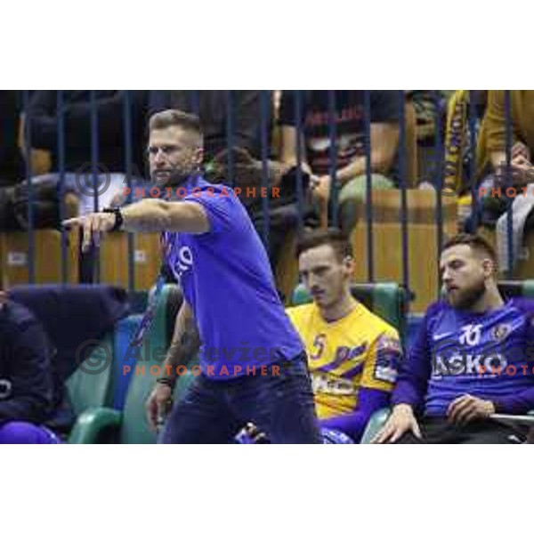 Tomaz Ocvirk during handball match between Celje Pivovarna Lasko (SLO) and Zagreb (CRO) in Velux EHF Champions League 2018/19, played in Zlatorog Arena, Celje, Slovenia on November 18, 2018