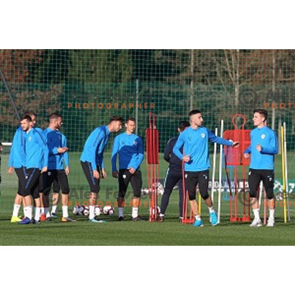 Slovenia National Football team during practice session in NNC Brdo on November 12, 2018