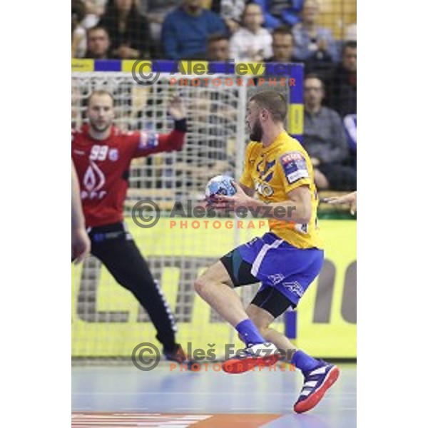 Branko Vujovic in action during handball match between Celje Pivovarna Lasko (SLO) and Zagreb (CRO) in Velux EHF Champions League 2018/19, played in Zlatorog Arena, Celje, Slovenia on November 18, 2018