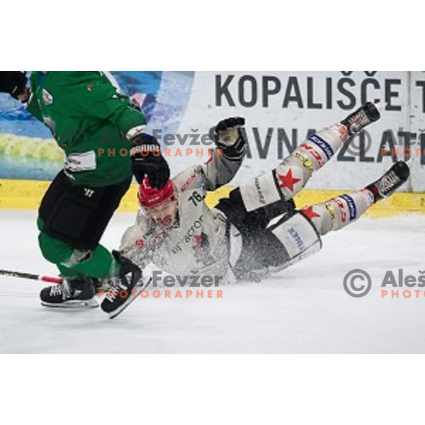 Nik Pem in action during Alps league ice hockey match between HK SZ Olimpija and Jesenice , Tivoli hall, Ljubljana, Slovenia on November 25, 2018