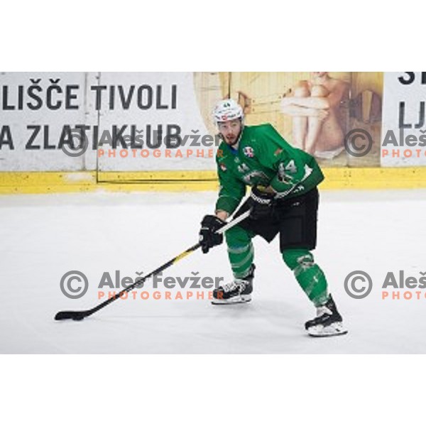 David Planko in action during Alps league ice hockey match between HK SZ Olimpija and Jesenice , Tivoli hall, Ljubljana, Slovenia on November 25, 2018