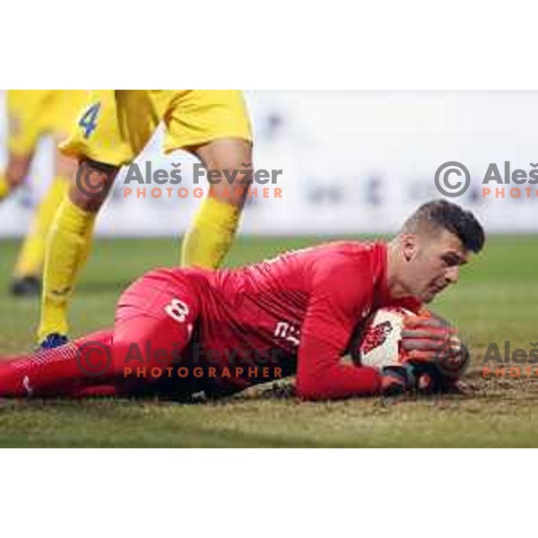 Ajdin Mulalic in action during Prva liga Telekom Slovenije 2018-2019 football match between Domzale in Maribor in Domzale Sport Park on December 1, 2018