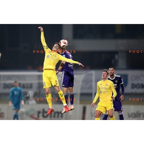 Adam Gnezda Cerin in action during Prva liga Telekom Slovenije 2018-2019 football match between Domzale in Maribor in Domzale Sport Park on December 1, 2018