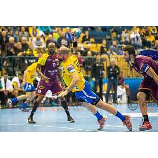 Igor Anic in action during handball match between Celje PL and Nantes, Velux EHF Champions League 2018/19, played in Zlatorog Arena, Celje, Slovenia on December 2, 2018