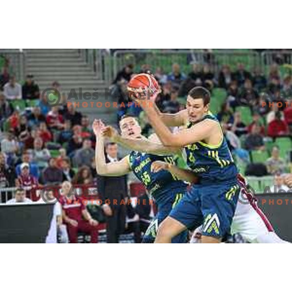Urban Durnik of Slovenia in action during FIBA Basketball World Cup 2019 European Qualifiers between Slovenia and Latvia in SRC Stozice, Ljubljana, Slovenia on December 2, 2018