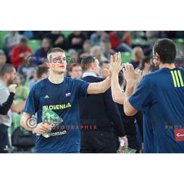 Edo Muric of Slovenia in action during FIBA Basketball World Cup 2019 European Qualifiers between Slovenia and Latvia in SRC Stozice, Ljubljana, Slovenia on December 2, 2018
