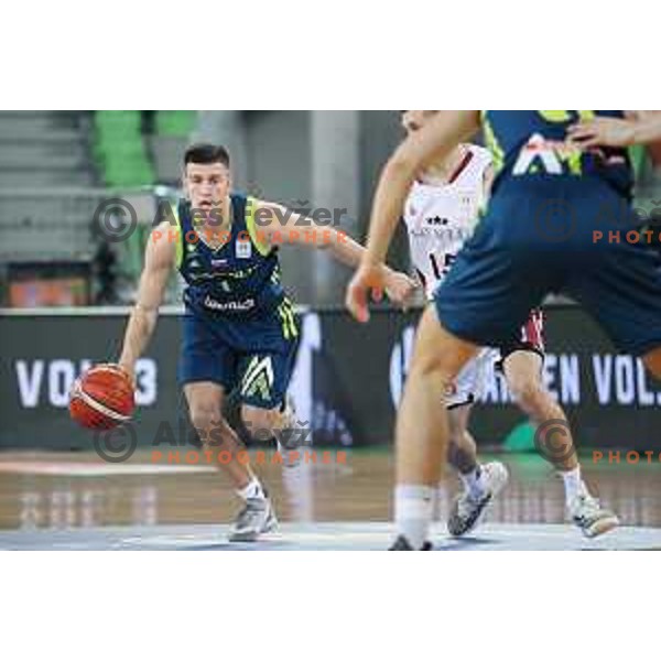 Matic Rebec of Slovenia in action during FIBA Basketball World Cup 2019 European Qualifiers between Slovenia and Latvia in SRC Stozice, Ljubljana, Slovenia on December 2, 2018