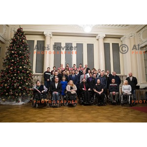 Reception for the best Slovenian sportsmen and sportswoman in the year 2018 held by the president of Slovenia and minister of Education, Science and Sport in Ljubljana on December 19,2018