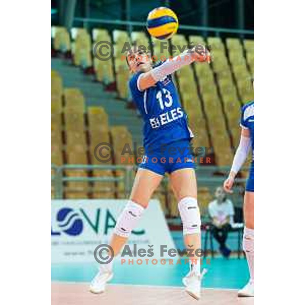 Anita Sobocan of team Slovenia in action during 2019 Women European Championship qualifier volleyball match between Slovenia and Iceland, played in Lukna, Maribor, Slovenia on January 5, 2019