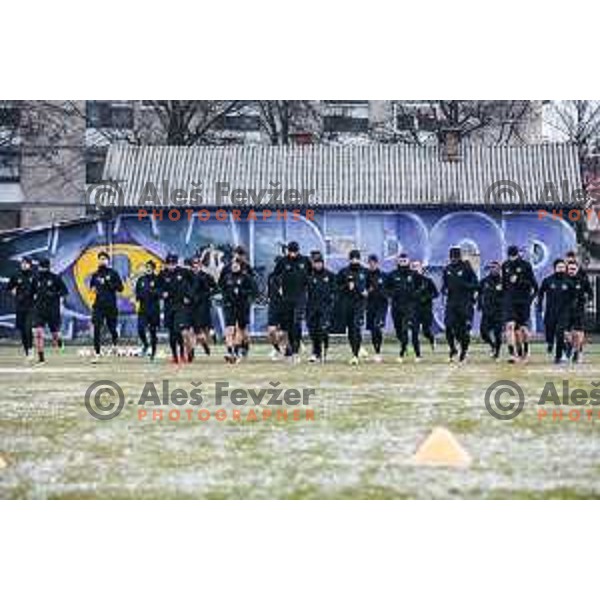 Players of Maribor during first training session in 2019, Ljudski vrt, Maribor, Slovenia on January 8, 2019