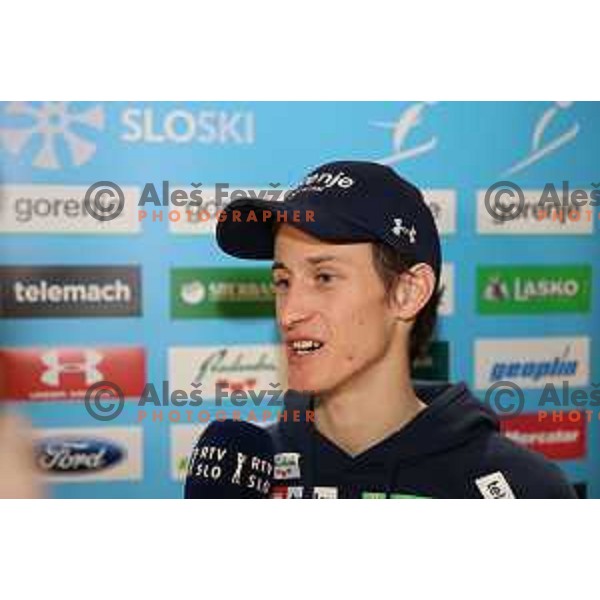 Peter Prevc at press conference of Slovenia Ski Nordic Team in Triglav Lab, Ljubljana, Slovenia on January 8, 2019