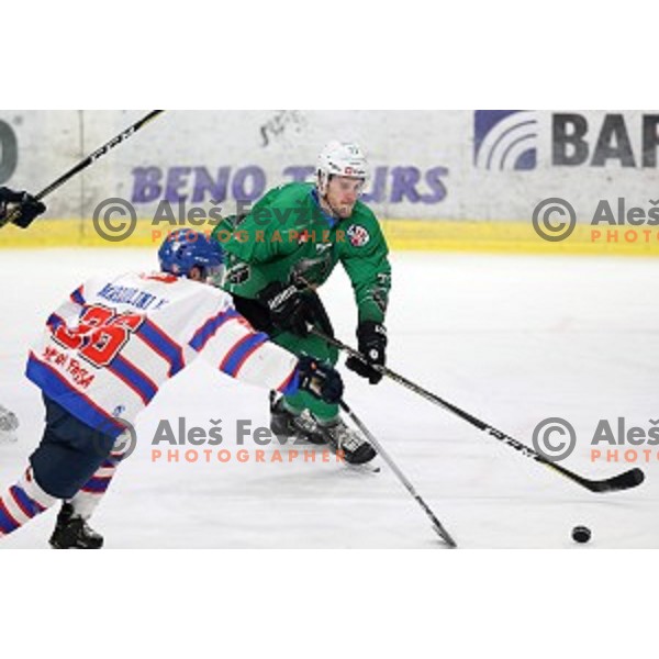 Uros Batic of SZ Olimpija in action during Alps League ice-hockey match between SZ Olimpija and Fassa in Tivoli Hall, Ljubljana, Slovenia on January 9, 2018