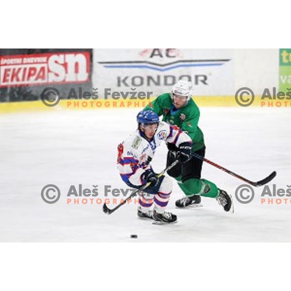 of SZ Olimpija in action during Alps League ice-hockey match between SZ Olimpija and Fassa in Tivoli Hall, Ljubljana, Slovenia on January 9, 2018