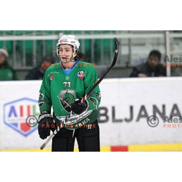 Nejc Brus of SZ Olimpija in action during Alps League ice-hockey match between SZ Olimpija and Fassa in Tivoli Hall, Ljubljana, Slovenia on January 9, 2018