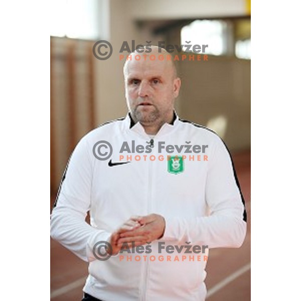 Robert Pevnik, head coach of Olimpija during first practice session after winter break at ZAK Stadium, Ljubljana, Slovenia on January 10, 2019