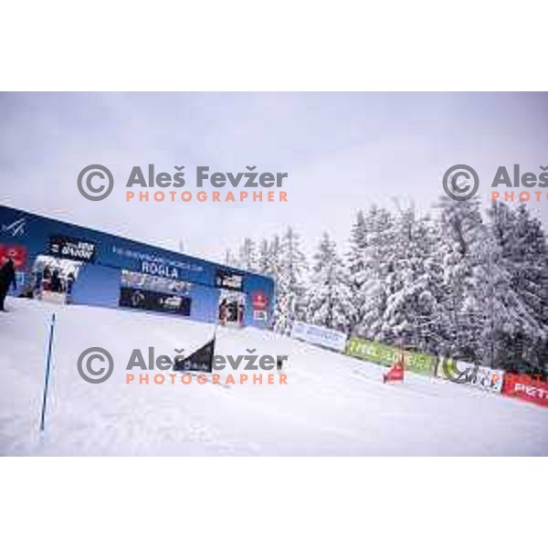 action during FIS World Cup Snowboard Parallel Giant Slalom at Rogla, Slovenia on January 19, 2019